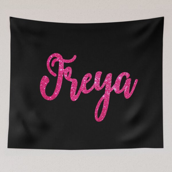 Item preview, Freya Hot Pink Sparkly Personalised Name Design designed and sold by CamilasPrints.