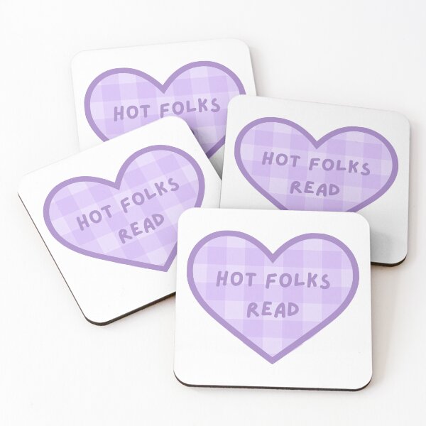 Item preview, Hot Folks Read Books Purple Heart Kindle Sticker designed and sold by MagicChelsea.