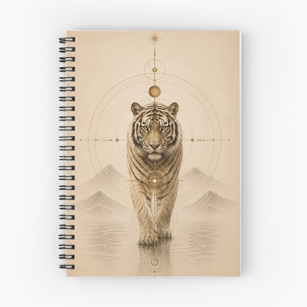 Item preview, The Golden Instinct – Sacred Tiger Geometry Art designed and sold by SacredLensV.