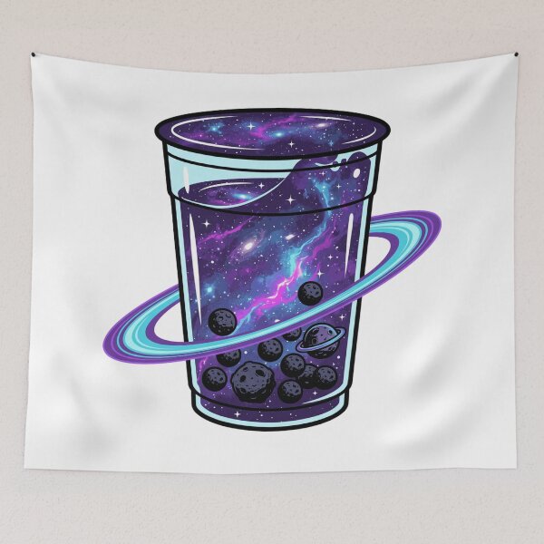 Item preview, Cosmic Galaxy Boba Milk Tea Space Nebula Planets Aesthetic designed and sold by mood-draftsman.