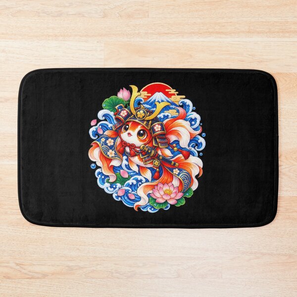 Item preview, Samurai Kitsune Goldfish | Japanese Koi Warrior | Mount Fuji & Lotus designed and sold by MrDev.