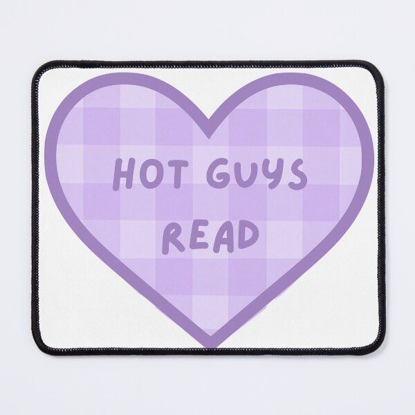 Item preview, Hot Guys Read Books Purple Heart Kindle Sticker designed and sold by MagicChelsea.