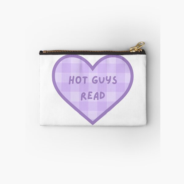 Item preview, Hot Guys Read Books Purple Heart Kindle Sticker designed and sold by MagicChelsea.