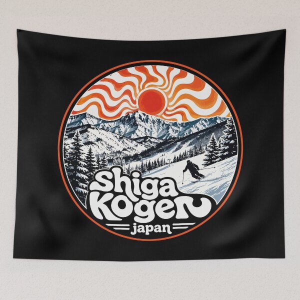 Item preview, Shiga Kogen Japan Trippy Travel Ski Resort designed and sold by TomFrontierArt.