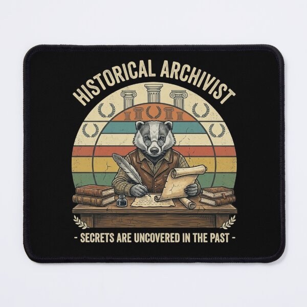 Item preview, Historical Archivist Badger – Secrets of the Past Artwork designed and sold by Dogandesighn.