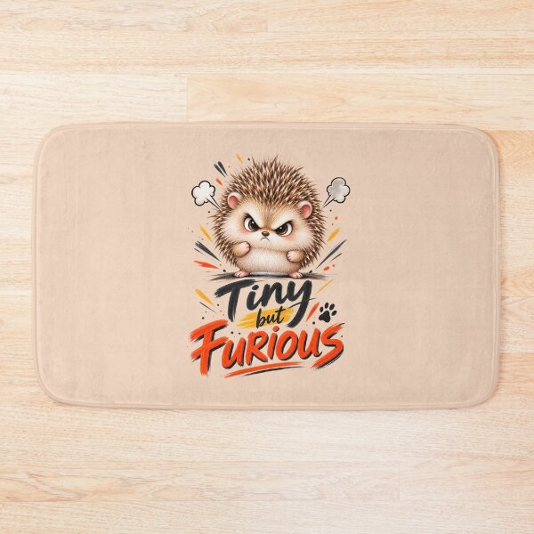 Item preview, Tiny but Furious Hedgehog – Funny Angry Hedgehog designed and sold by Sasas Design.