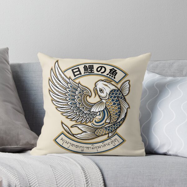 Item preview, Winged Koi Fish Garuda Wing Emblem Badge Art designed and sold by cannsuh.