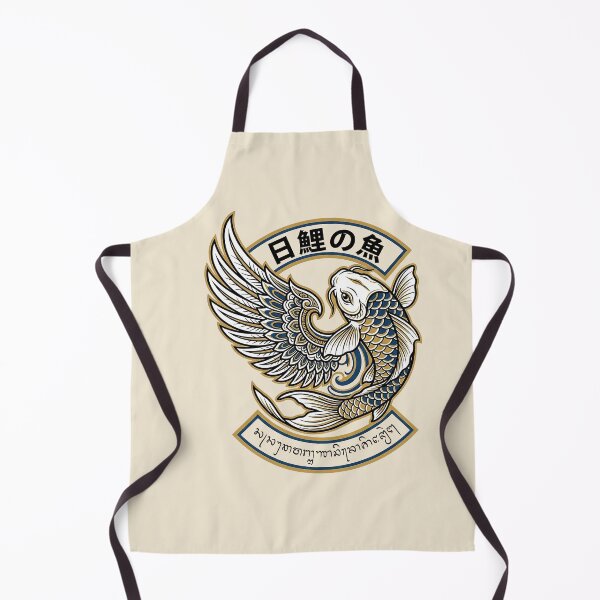 Item preview, Winged Koi Fish Garuda Wing Emblem Badge Art designed and sold by cannsuh.
