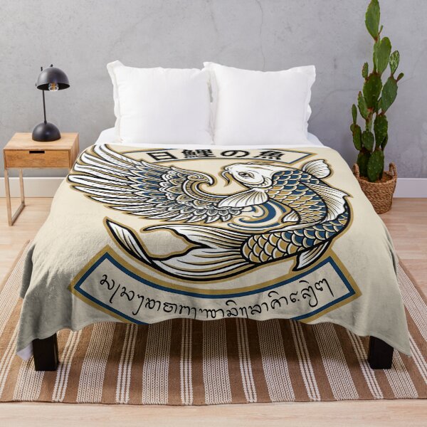 Item preview, Winged Koi Fish Garuda Wing Emblem Badge Art designed and sold by cannsuh.
