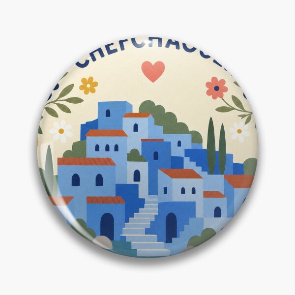 Item preview, Chefchaouen Morocco Travel Souvenir Modern Folk Art designed and sold by VisualArtsOasis.
