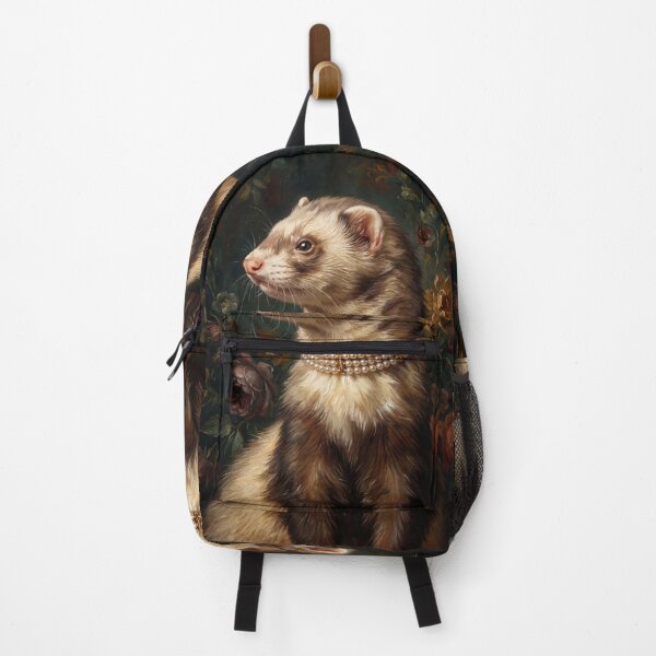 Item preview, Royal Ferret in Pearl Necklace designed and sold by The Real Beast Art.