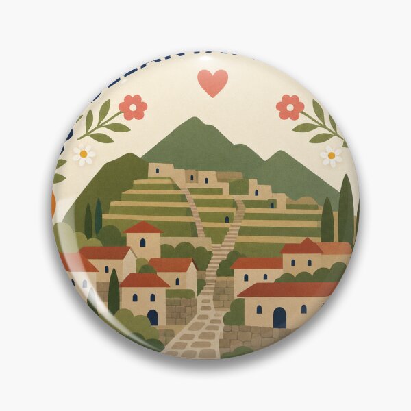 Item preview, Ollantaytambo Peru Travel Souvenir Modern Folk Art designed and sold by VisualArtsOasis.