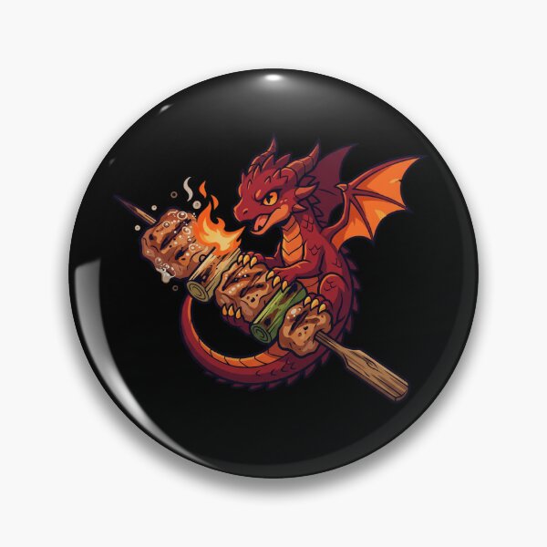 Item preview, Cute Baby Dragon Grilling Yakitori Japanese Street Food Skewer Aesthetic designed and sold by mood-draftsman.