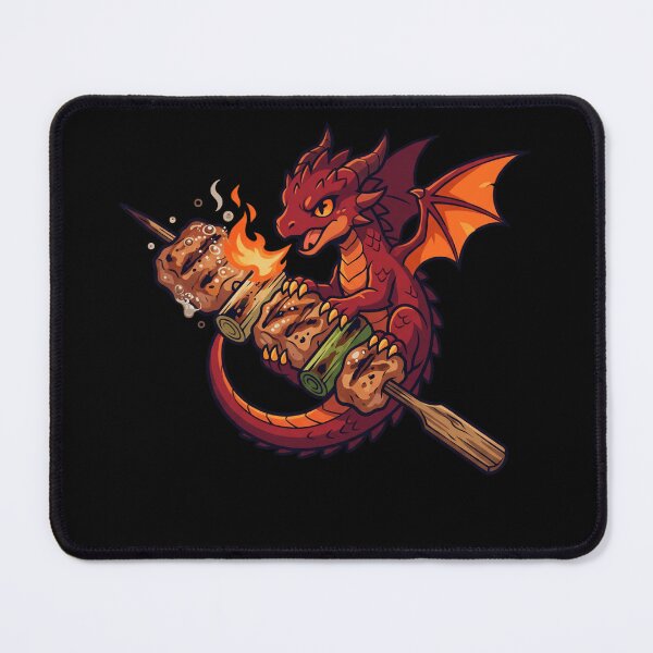 Item preview, Cute Baby Dragon Grilling Yakitori Japanese Street Food Skewer Aesthetic designed and sold by mood-draftsman.