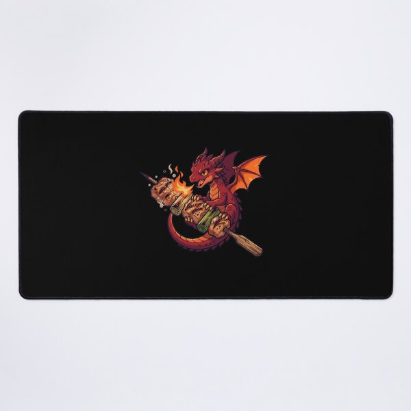 Item preview, Cute Baby Dragon Grilling Yakitori Japanese Street Food Skewer Aesthetic designed and sold by mood-draftsman.