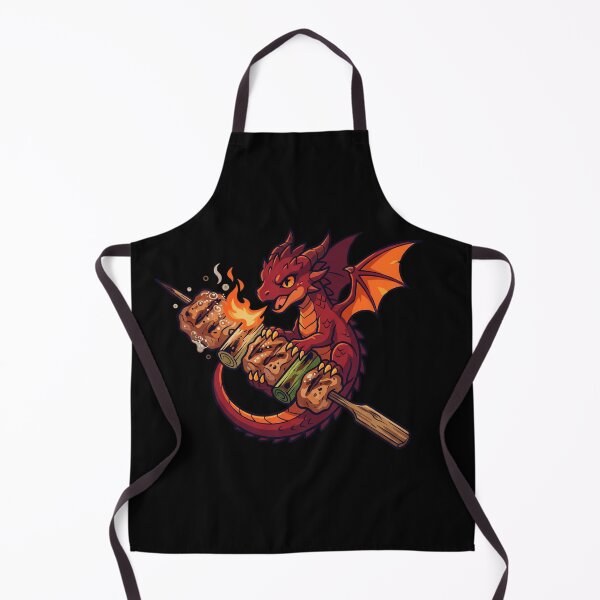 Item preview, Cute Baby Dragon Grilling Yakitori Japanese Street Food Skewer Aesthetic designed and sold by mood-draftsman.