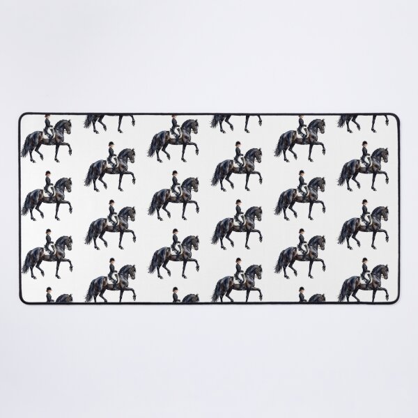 Item preview, Black Dressage Horse Watercolor Illustration designed and sold by Rutvain.