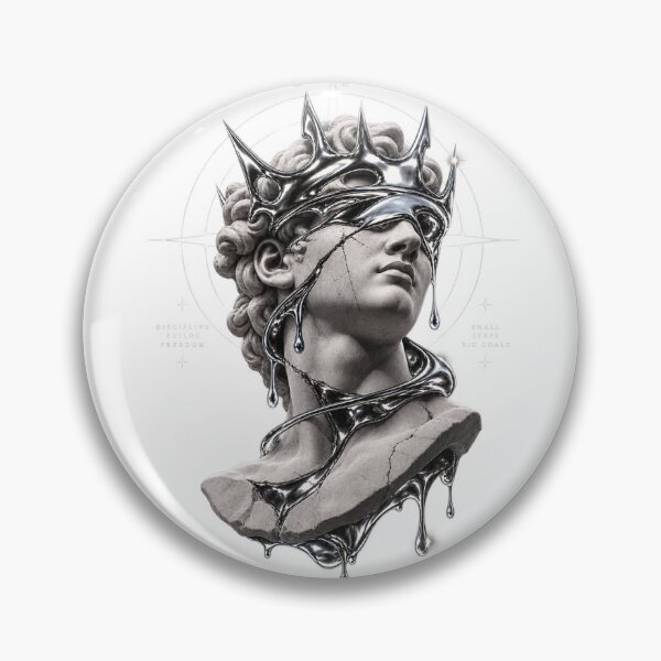 Item preview, Dream Higher – Greek Statue Chrome & Streetwear designed and sold by Astravox.
