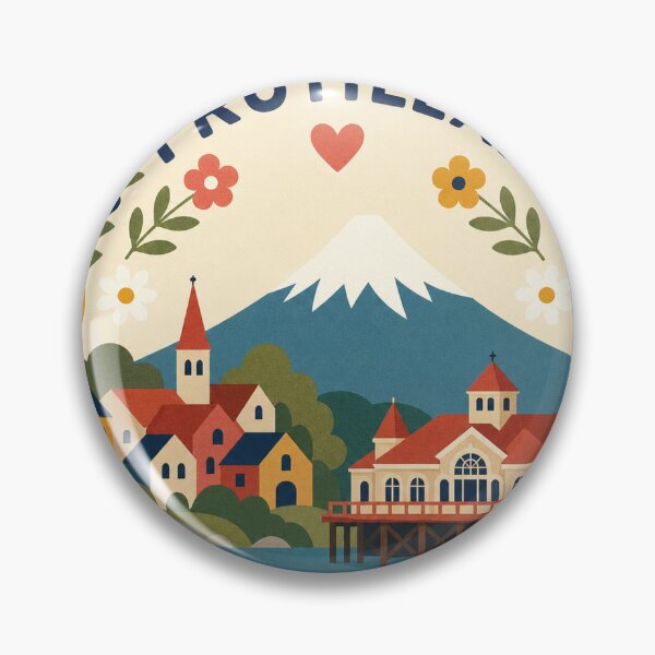 Item preview, Frutillar Chile Travel Souvenir Modern Folk Art designed and sold by VisualArtsOasis.