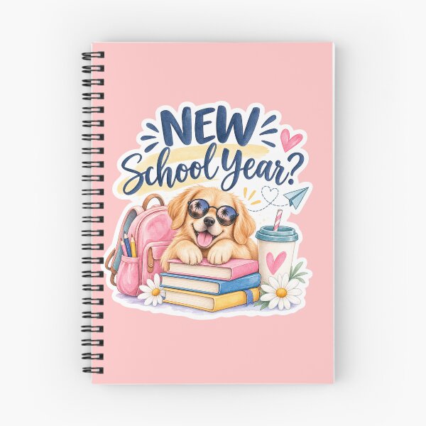 Item preview, New School Year Cute Golden Retriever Back to School Watercolor designed and sold by GusiaTreasures.