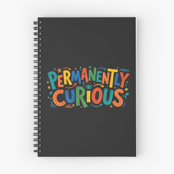 Item preview, Permanently Curious Colorful Hand Drawn Lettering Teacher Quote designed and sold by KiwiRider.