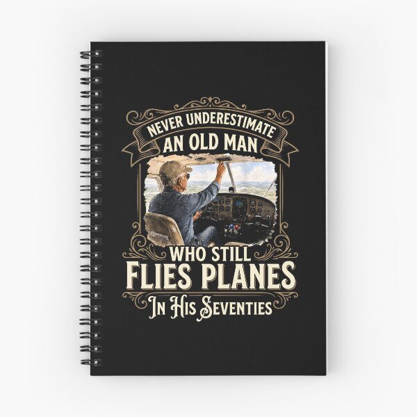 Item preview, Never Underestimate an Old Man Who Still Flies Planes 70s designed and sold by hemagamo.
