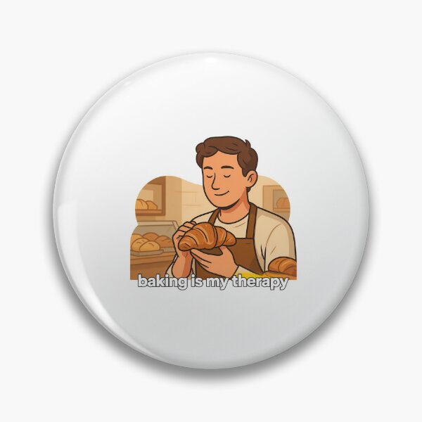 Item preview, Baking is My Therapy Minimalist Croissant designed and sold by NiftyWrx.