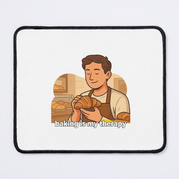 Item preview, Baking is My Therapy Minimalist Croissant designed and sold by NiftyWrx.