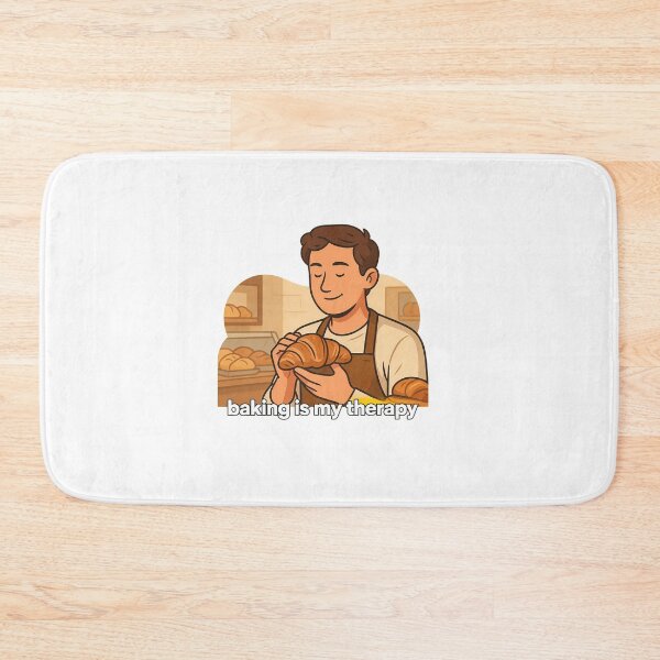 Item preview, Baking is My Therapy Minimalist Croissant designed and sold by NiftyWrx.