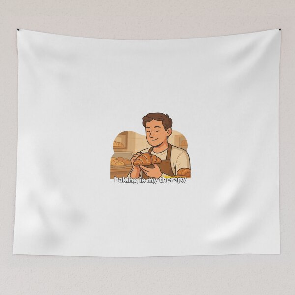 Item preview, Baking is My Therapy Minimalist Croissant designed and sold by NiftyWrx.