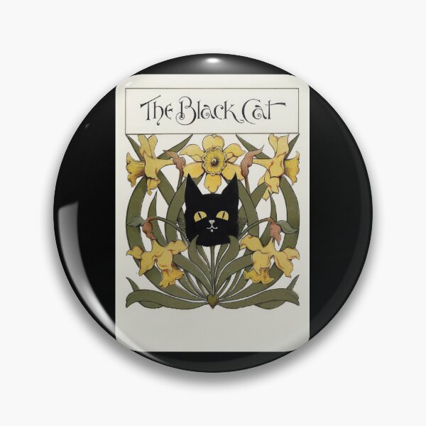 Item preview, The black cat in springtime among the daffodils designed and sold by stevepaint.