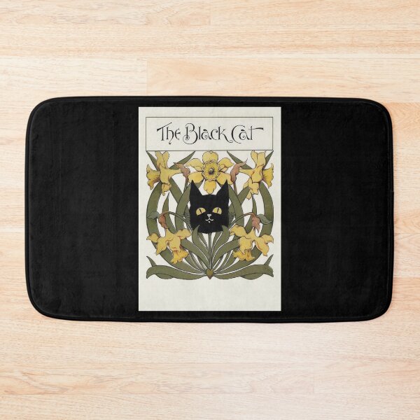 Item preview, The black cat in springtime among the daffodils designed and sold by stevepaint.