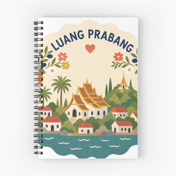 Item preview, Luang Prabang Laos Travel Souvenir Modern Folk Art designed and sold by VisualArtsOasis.