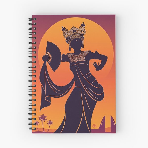 Item preview, Balinese Dancer Silhouette Sunset Temple Art designed and sold by cannsuh.