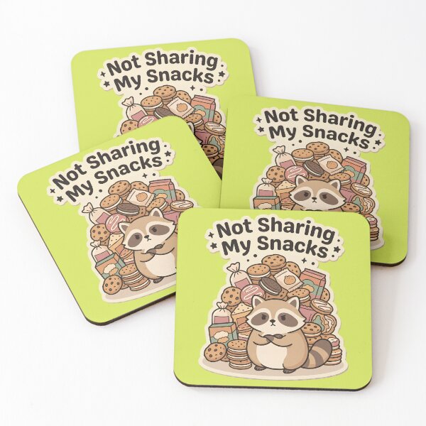 Item preview, Cute foodie Raccoon not sharing my snacks designed and sold by kuwagatamushi.