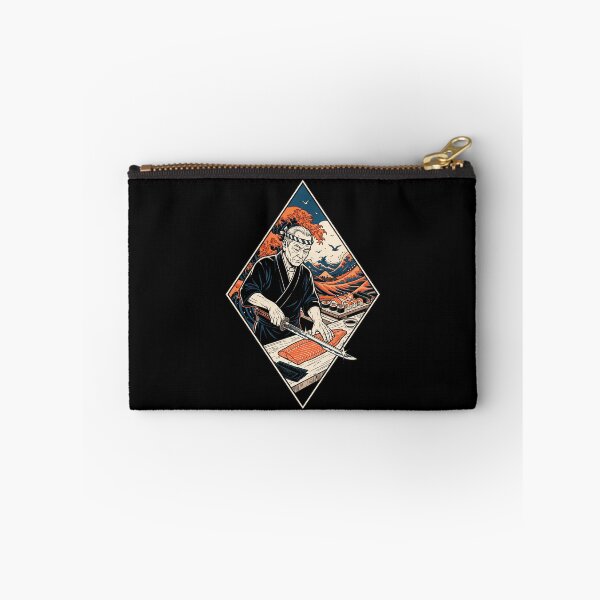 Item preview, Japanese Sushi Master Katana Samurai Great Wave Sashimi Aesthetic designed and sold by mood-draftsman.
