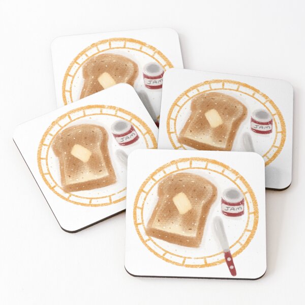 Item preview, Warm Butter Toast With Sweet Jam Breakfast Plate designed and sold by AquinoYellow.