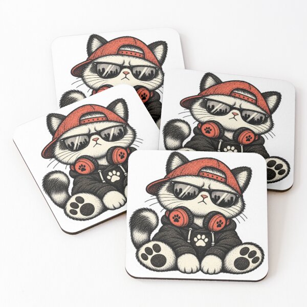 Item preview, Hip Hop Cat in Streetwear designed and sold by Snurly.