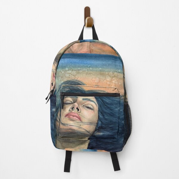 Item preview, Carried by the Wind | Flowing Hair Portrait Watercolour designed and sold by ArithraStudio.