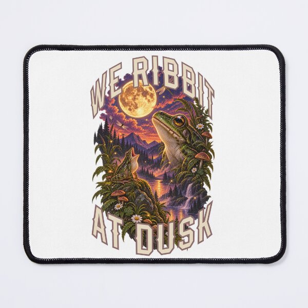 Item preview, We Ribbit At Dusk - Cottagecore Frog Howling to the Moon | Goblincore Aesthetic designed and sold by Neurospicy Trolls.
