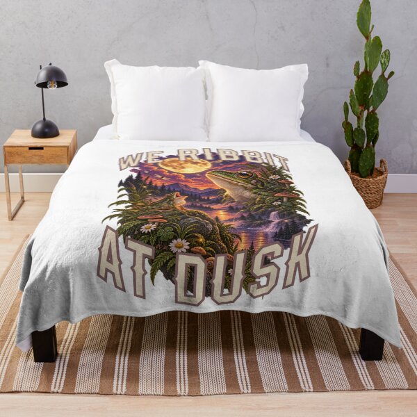 Item preview, We Ribbit At Dusk - Cottagecore Frog Howling to the Moon | Goblincore Aesthetic designed and sold by Neurospicy Trolls.