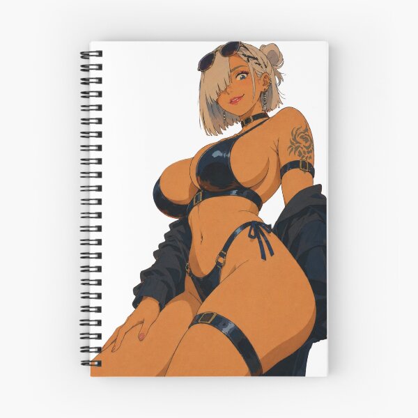 Item preview, Short Hair Beach Anime Pin Up - Retro Summer Toon Art designed and sold by  Hollow Moon Studios..
