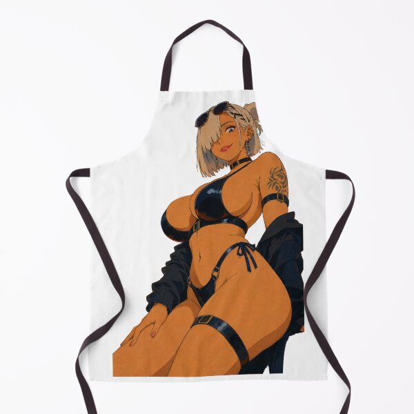 Item preview, Short Hair Beach Anime Pin Up - Retro Summer Toon Art designed and sold by Hollow Moon Studios..
