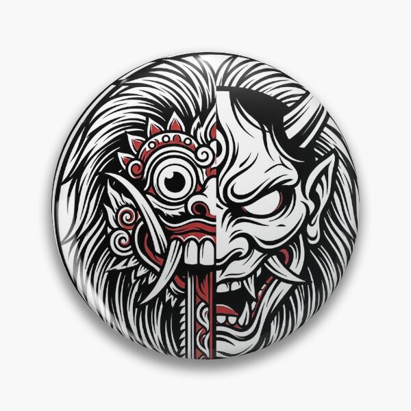 Item preview, Barong Hannya Split Face Two Worlds Emblem designed and sold by cannsuh.