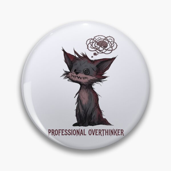 Item preview, Professional Overthinker - Creepy Cute Goth Voodoo Fox designed and sold by BikTee.