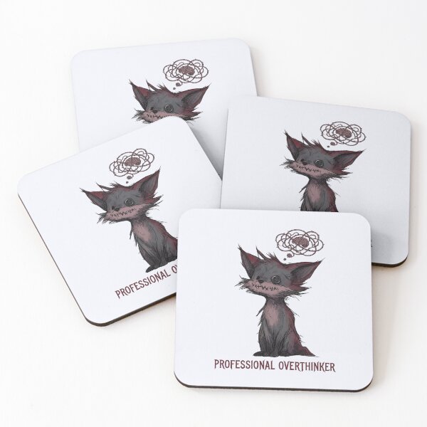 Item preview, Professional Overthinker - Creepy Cute Goth Voodoo Fox designed and sold by BikTee.