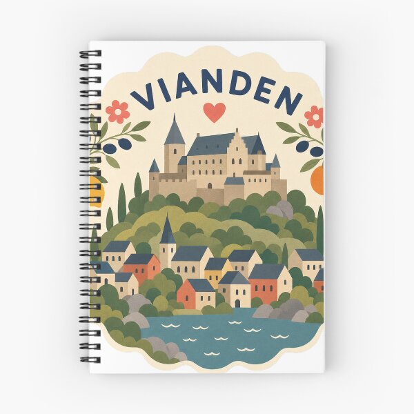 Item preview, Vianden Luxembourg Travel Souvenir Modern Folk Art designed and sold by VisualArtsOasis.