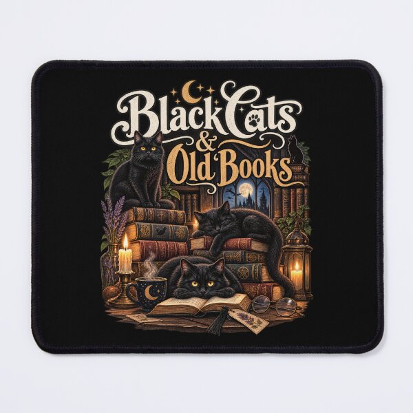 Item preview, Black Cats & Old Books - Gothic Cozy Library designed and sold by Fragy72.