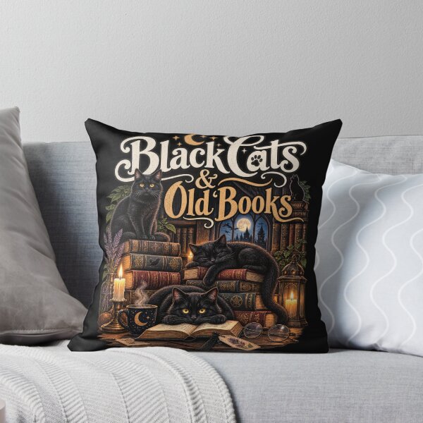 Item preview, Black Cats & Old Books - Gothic Cozy Library designed and sold by Fragy72.