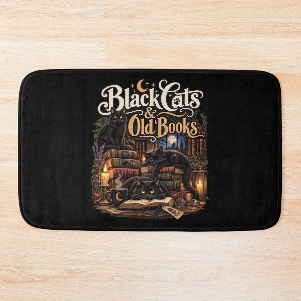 Item preview, Black Cats & Old Books - Gothic Cozy Library designed and sold by Fragy72.